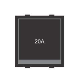 20a. 1-way Switch 2Mod. Black
